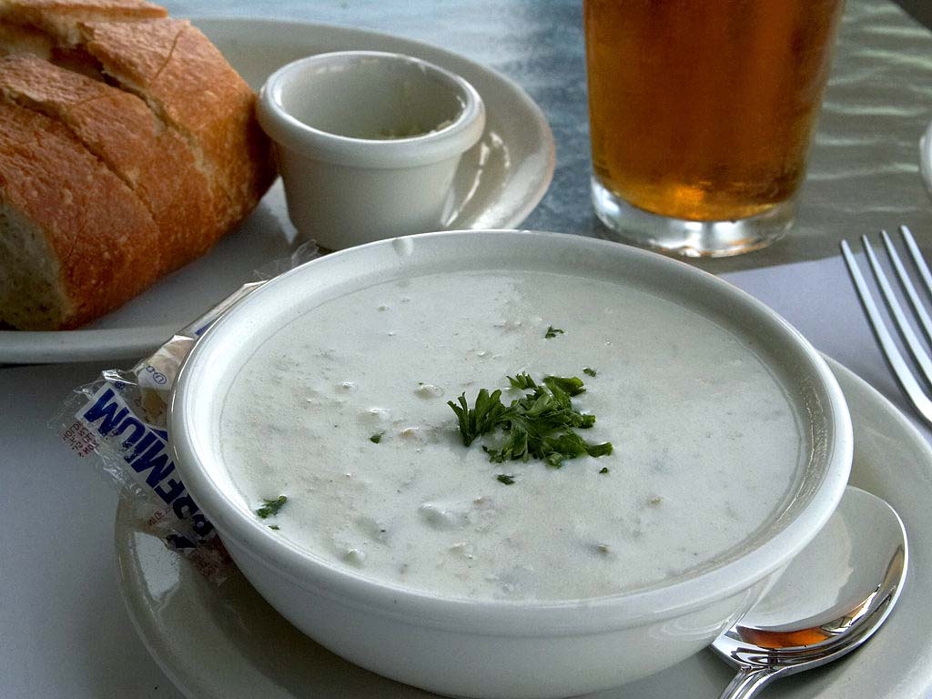 Clam Chowder & A Bottle of Beer!